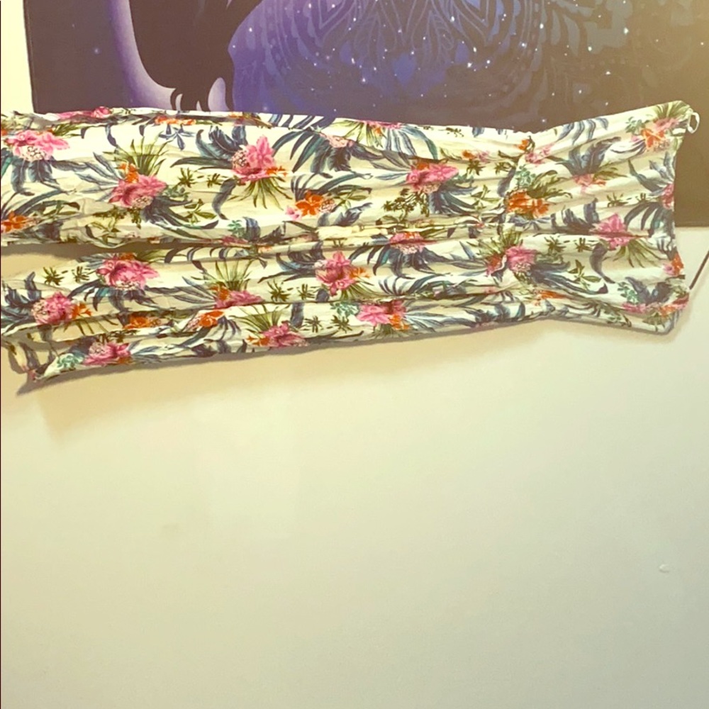 Floral Rip side pants dress